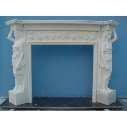 White Marble Fireplace Mantel