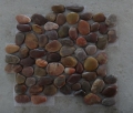 Natural red polished pebble stone