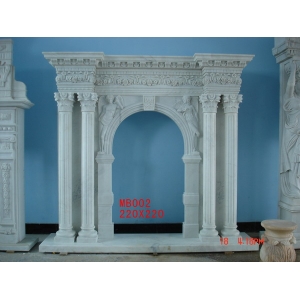 China fashion style white Marble Fireplace
