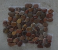 Natural red polished pebble stone