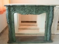 Western style green marble fireplace mantel