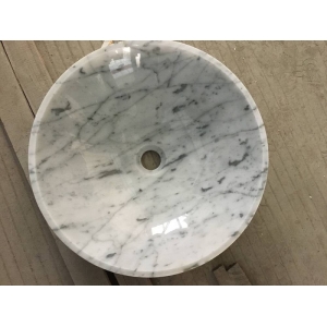 Carrara white marble sink and basin