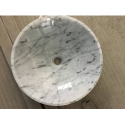 Carrara white marble sink and basin