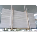 polished white wood veins marble slab