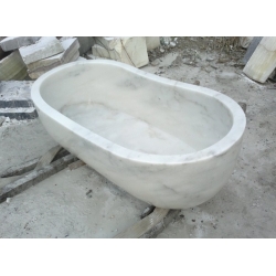  Natural White stone bathtub for bathroom