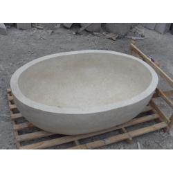  Natural White stone bathtub for bathroom