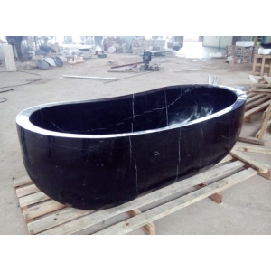  Natural Black stone bathtub for bathroom