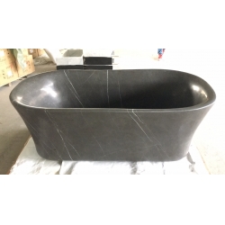 top Natural Grey Marble Bathroom Bathtub for sale